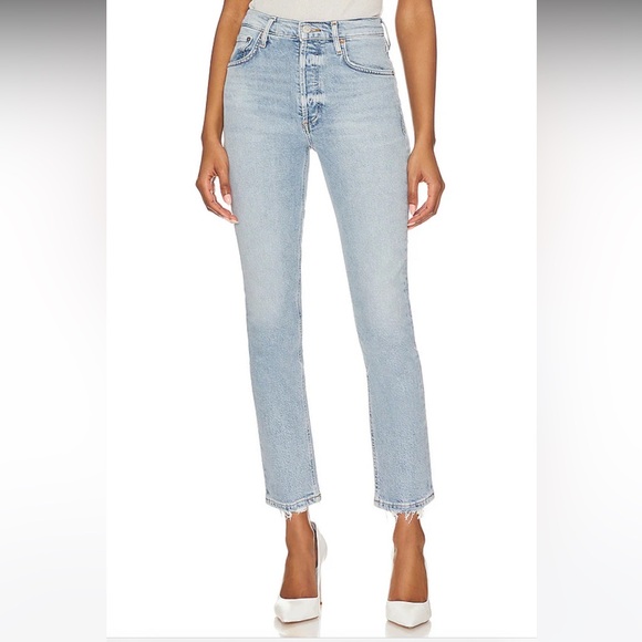 Agolde Riley high rise straight crop Jean - Picture 1 of 6